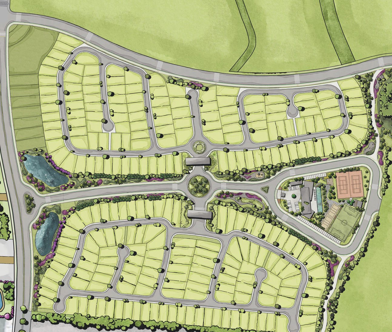 Implantação ilustrada — The Garden Residencial I